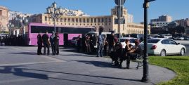 Heavy police presence seen outside Armenian government