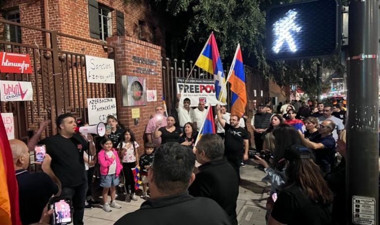 Armenians protest in Glendale to demand Pashinyan’s resignation