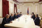 Artsakh presidential delegation meets with Armenian parliament speaker