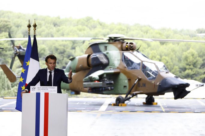 Macron sets France's military goals as war is back in Europe