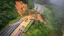 Two dead, dozens missing as landslide hits Brazil highway