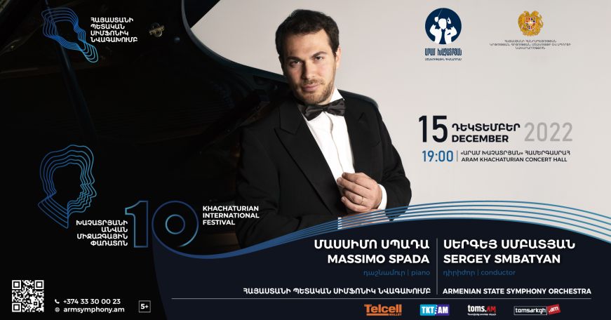 Italian pianist Massimo Spada to perform Khachaturian music pieces in Yerevan