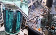 Massive aquarium bursts in Berlin hotel