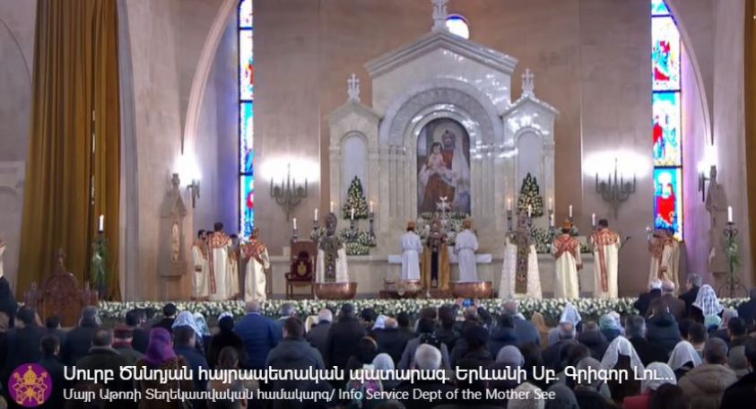 Yerevan church celebrates Christmas liturgy
