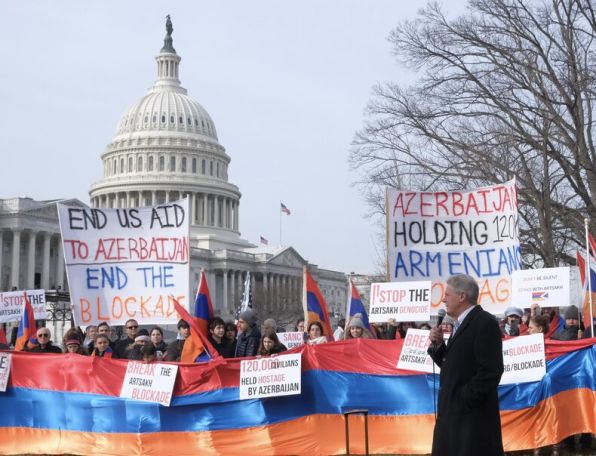 Rep. Pallone joins protest against Azerbaijan's Artsakh blockade