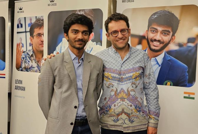 Левон Аронян и Доммараджу Гукеш сохраняют лидерство на турнире WR Chess Masters