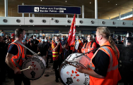 Protesters block Charles de Gaulle airport in Paris