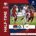 Հայաստան-Կիպրոս հանդիպման առաջին խաղակեսն ավարտվել է մրցակցի առավելությամբ