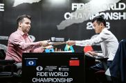 First game of FIDE World Championship match ends in a draw