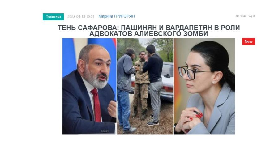 «Голос Армении»: Тень Сафарова: Пашинян и Вардапетян в роли адвокатов алиевского зомби