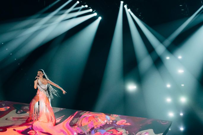 Вторая репетиция певицы Brunette на сцене «Евровидения»