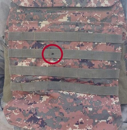 Body armor saves Armenian soldier after Azeri shooting