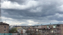 Երևանում և շրջանների զգալի մասում սպասվում է կարճատև անձրև և ամպրոպ