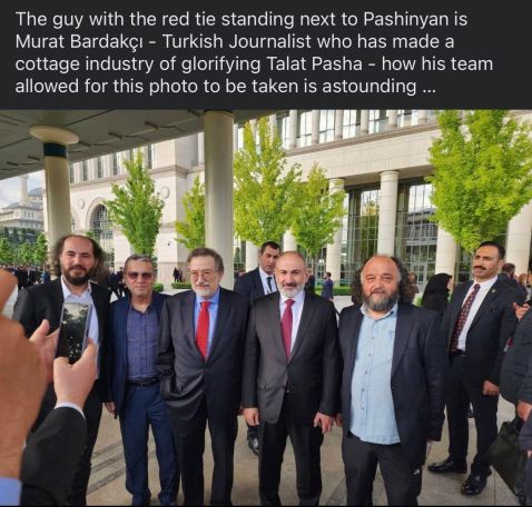 Pashinyan poses for photo with Turkish reporter glorifying Talat Pasha