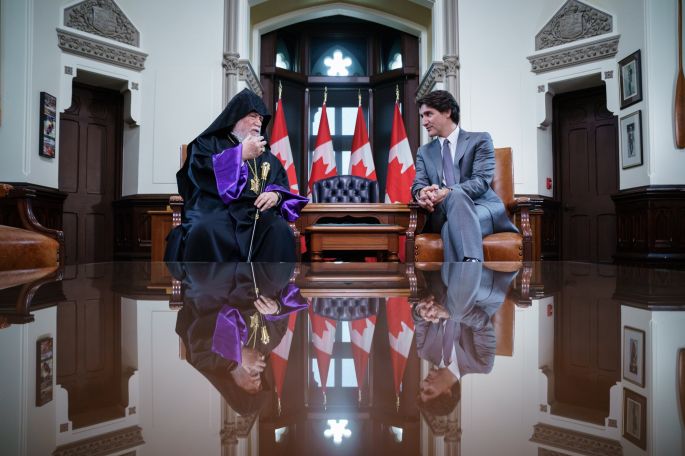 Canada's Trudeau meets with Catholicos Aram I
