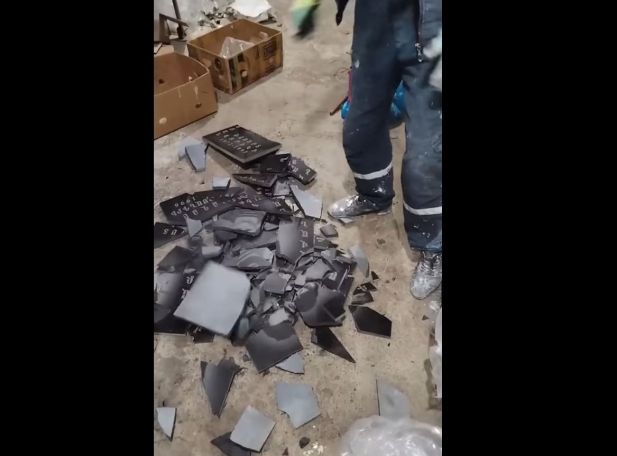 Azeri forces destroy fallen soldiers' tombstones in Artsakh's Hadrut