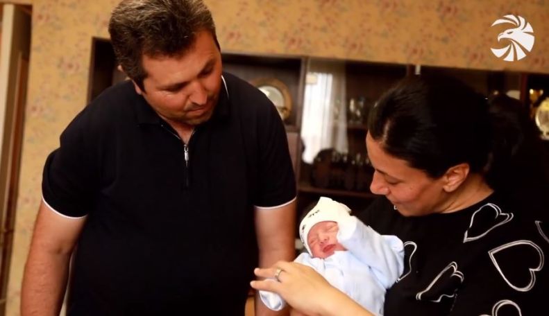 Fallen soldier's parents welcome baby boy