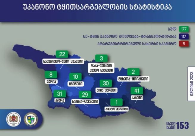 Վրաստանում հուլիսին անտառահատման 177 դեպք է գրանցվել