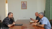 Давид Ишханян принял министра внутренних дел Арцаха Карена Саркисяна