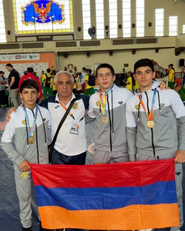 Armenian wrestlers win 3 medals at U15 Gymnasiade 2023