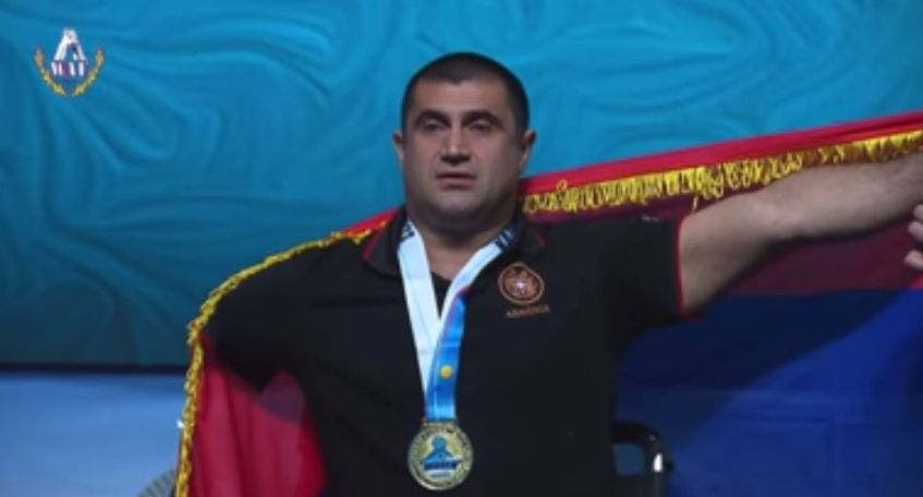 Armenia's Sargis Stepanyan crowned world para-armwrestling champion