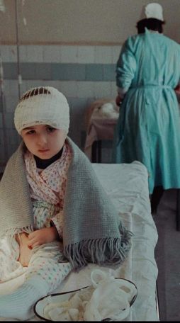 Получившие ранения в Арцахе дети…