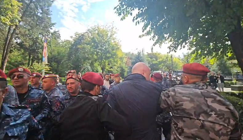 Opposition leader detained at Yerevan protests