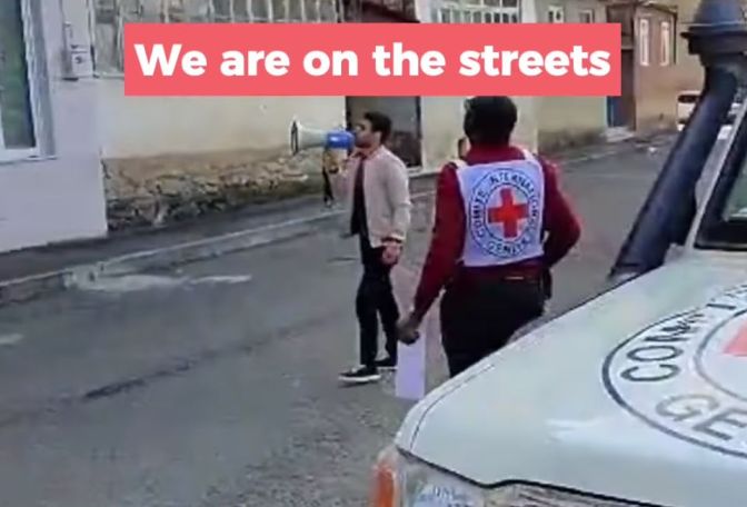 ICRC teams comb Stepanakert streets for stranded people