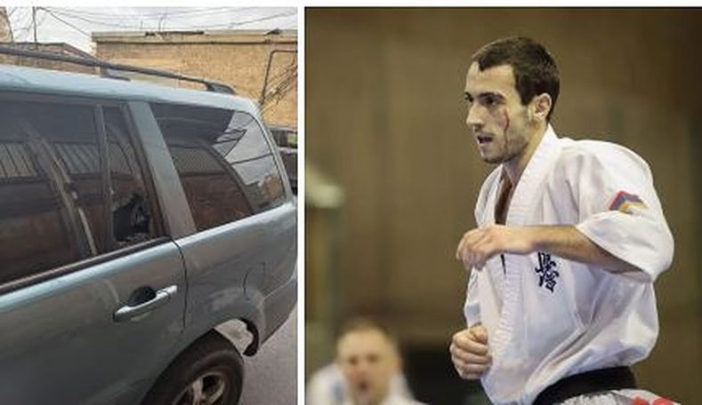 Unknown men smashed Artsakh karate champion's car window, stole his money