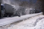 Ситуация на КПП «Верхний Ларс»: дорога из Грузии в Россию закрыта из-за высокой опасности схода лавин