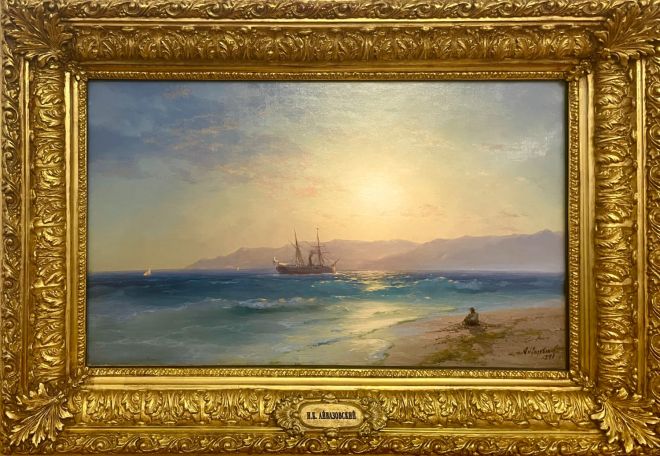 Картина Ивана Айвазовского «Корабль в море на фоне гор» станет топ-лотом на аукционе