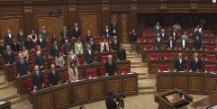 Armenian parliament holds minute's silence in memory of killed soldier