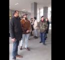 Goy Theater staff protests outside education ministry