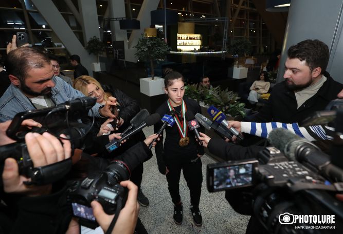 Young Armenian weightlifter says 'delighted' to have won European gold