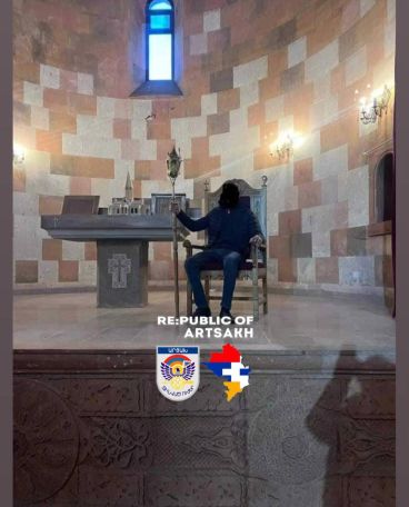 Azerbaijani vandals target Stepanakert cathedral