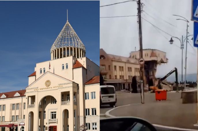 Тигран Балаян: Деспотический режим Алиева сносит здание парламента Арцаха – сам символ демократии