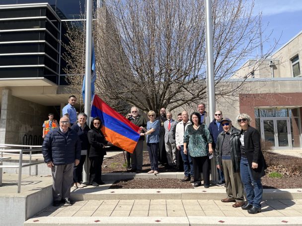 Flag raising ceremonies held in Illinois to commemorate Armenian Genocide