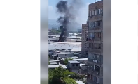 Пожар вспыхнул на ярмарке «Малатия» в Ереване