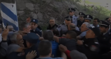 Police clash with protesters on major Armenian highway